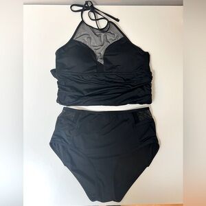 La Vie En Rose Black Tankini Mesh detail size M